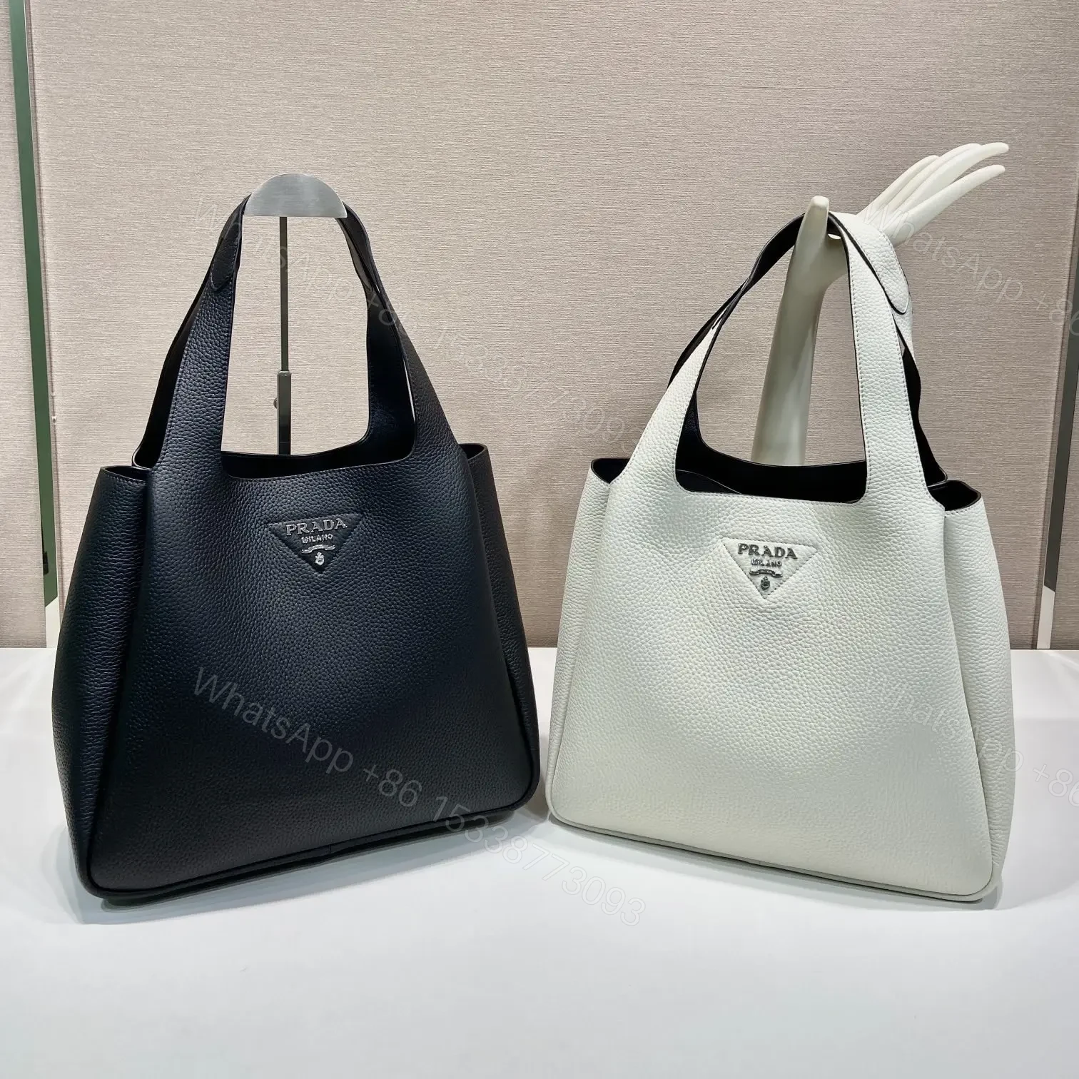 View 11 of 高仿Prada*Tote系列菜籃子1BG338大號白色免檢版