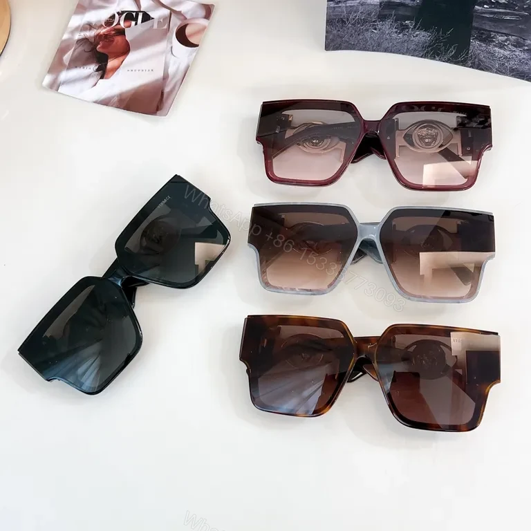 View 5 of Bold Oversized Sunglasses with Gold Accents: Statement Layer