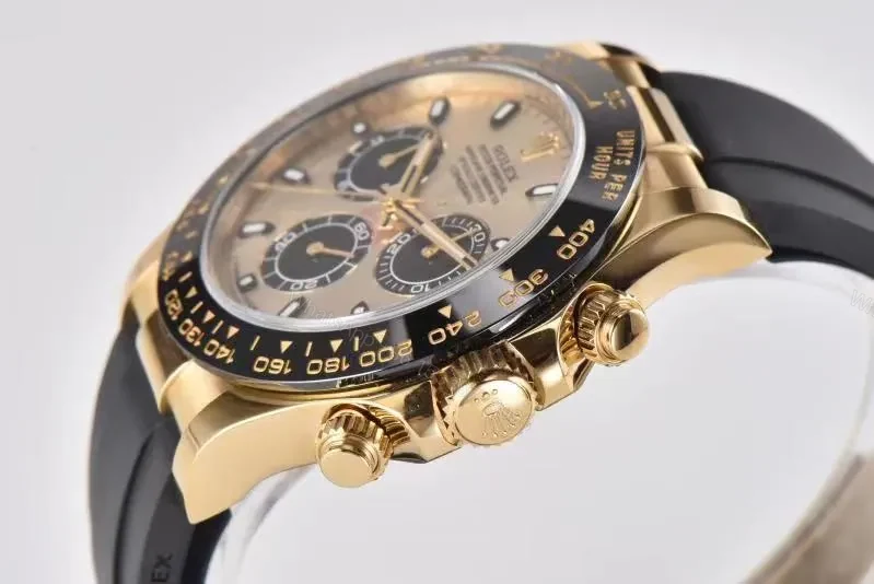 View 2 of VS Factory Clean Factory CLEAN Factory Rolex Daytona Gold Rubber Strap