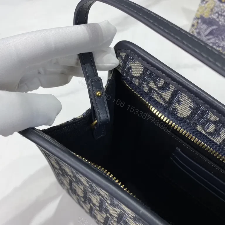 View 6 of Dior-Style Monogram Wallet on Chain: Elegant Everyday Versatility