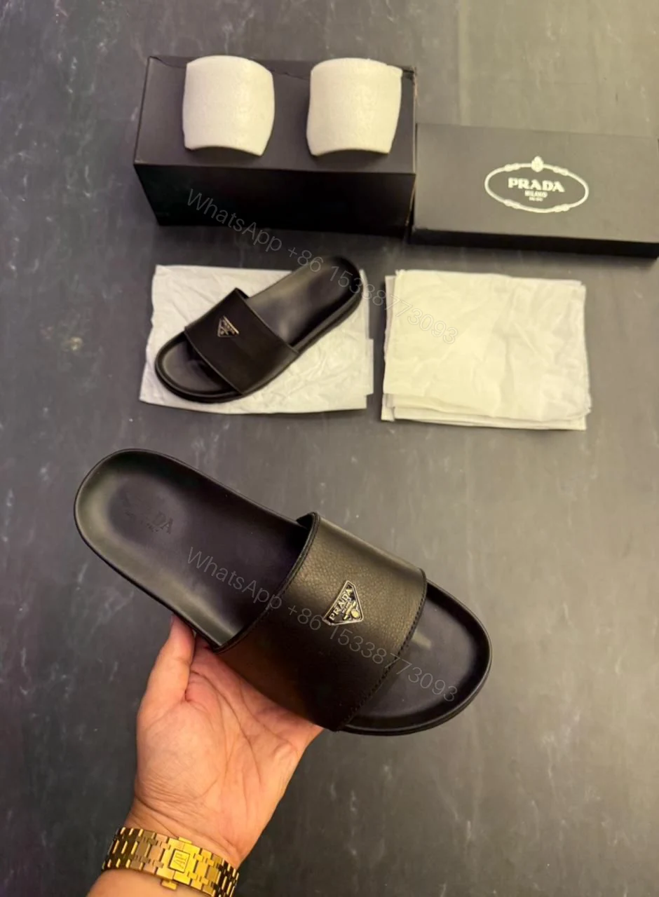 View 6 of FIRST COPY PRADA LEATHER SLIDES