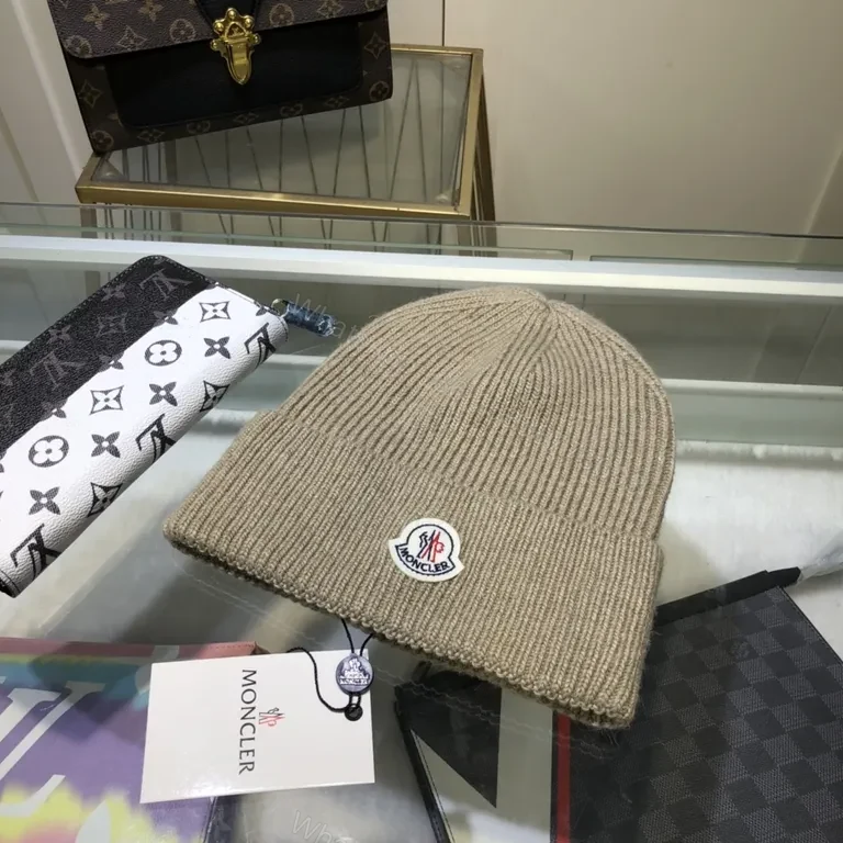 View 8 of Beige Moncler Knit Beanie: Subtle Warmth, Refined Silhouette