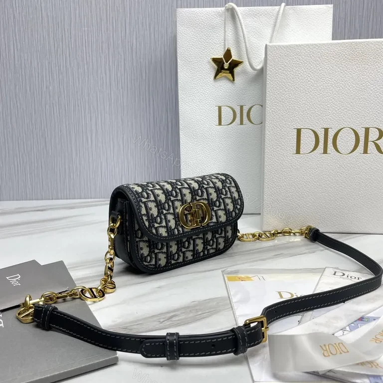 View 4 of Chic Dior Monogram Crossbody with Gold Hardware