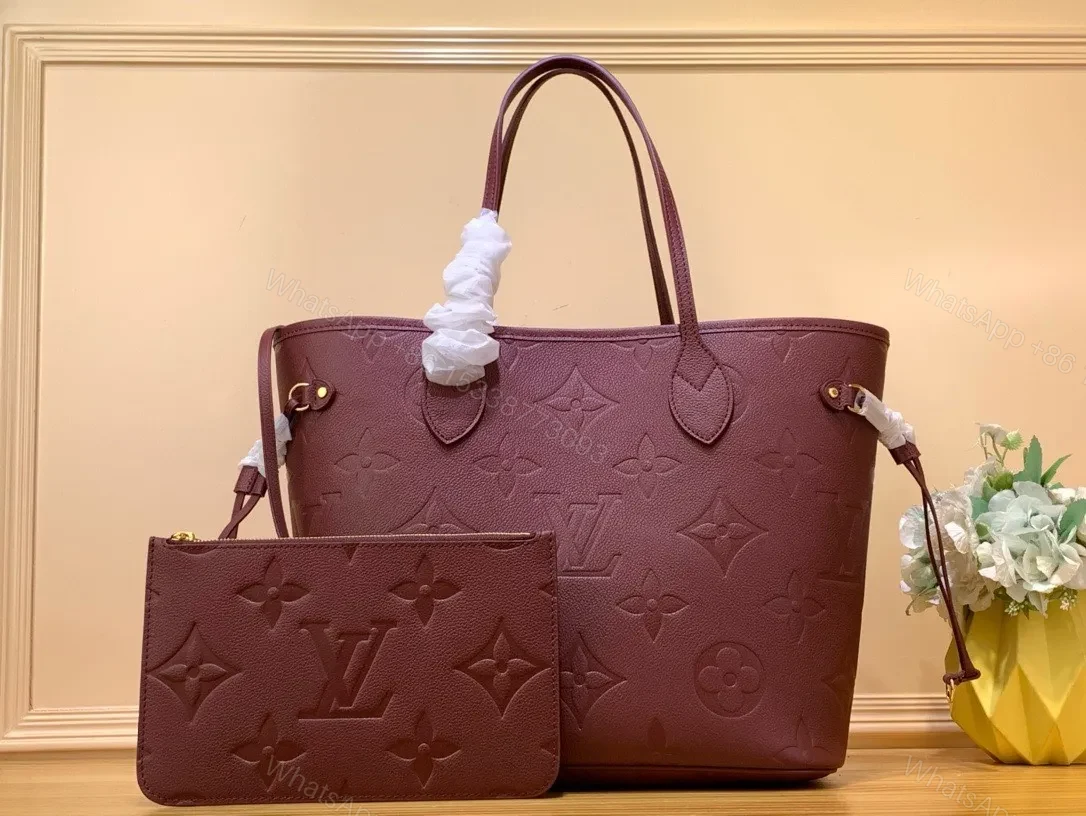 View 8 of Louis Vuitton LV Never Full Plum Red Handbags 32x29x17cm