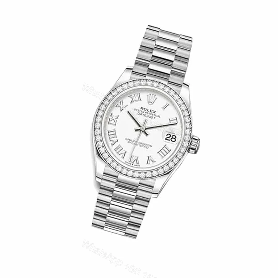 View 2 of Rolex Datejust 126234 Super Clone : Diamond Bezel Silver Dial 36mm