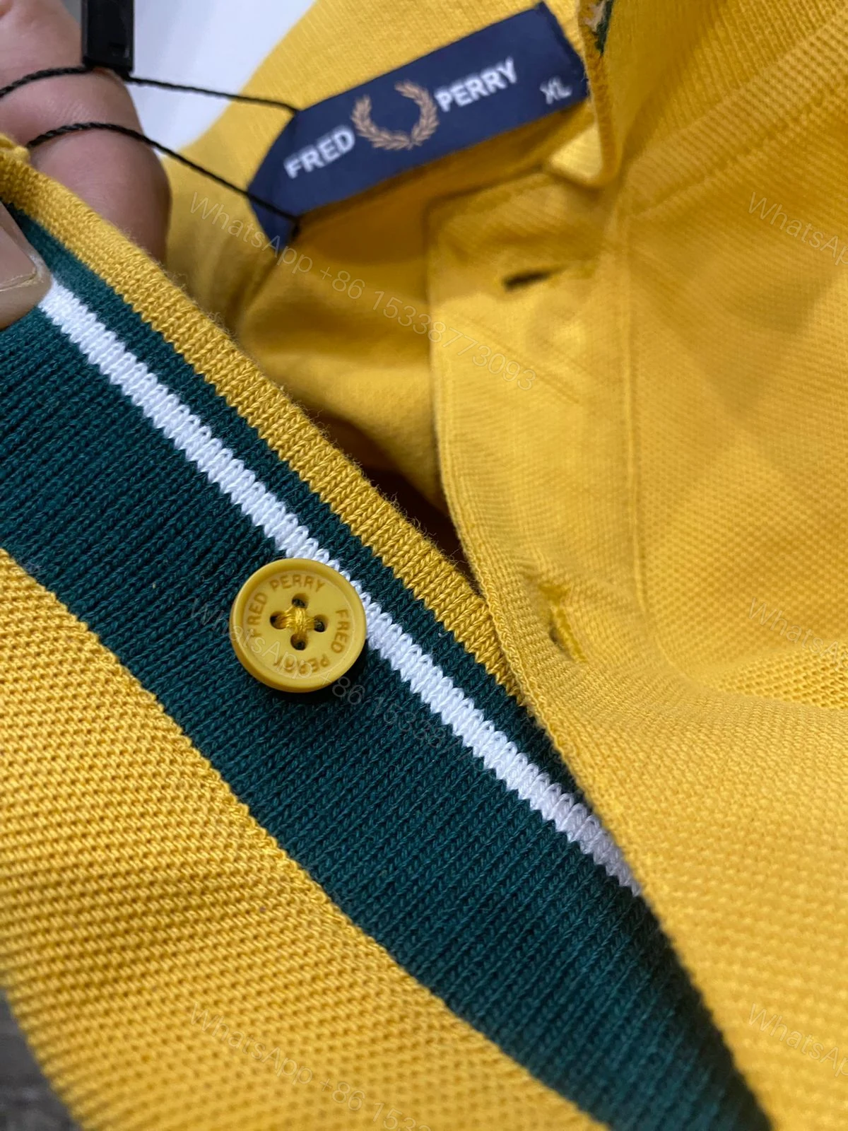 View 14 of FIRST COPY FRED SHIPMENT JACQUARD TIPPED POLOS T-SHIRT