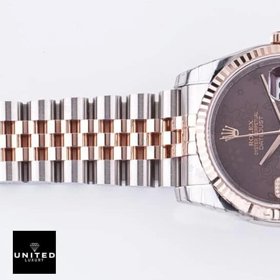 View 5 of Rolex Datejust 116231-0105 Chocolate Floral Dial Replica