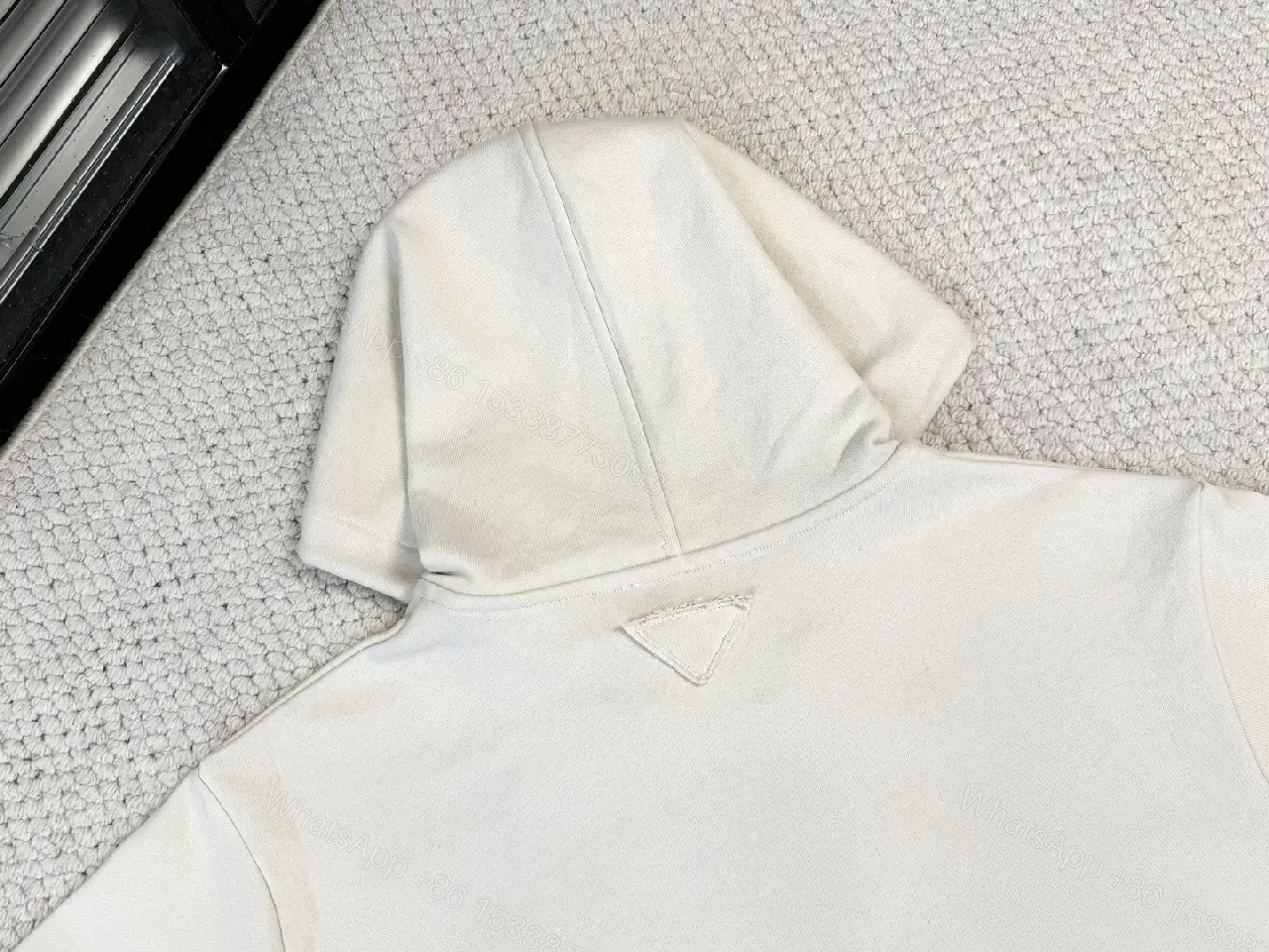 View 10 of Off-White Cotton-Blend Minimalist Zip Hoodie