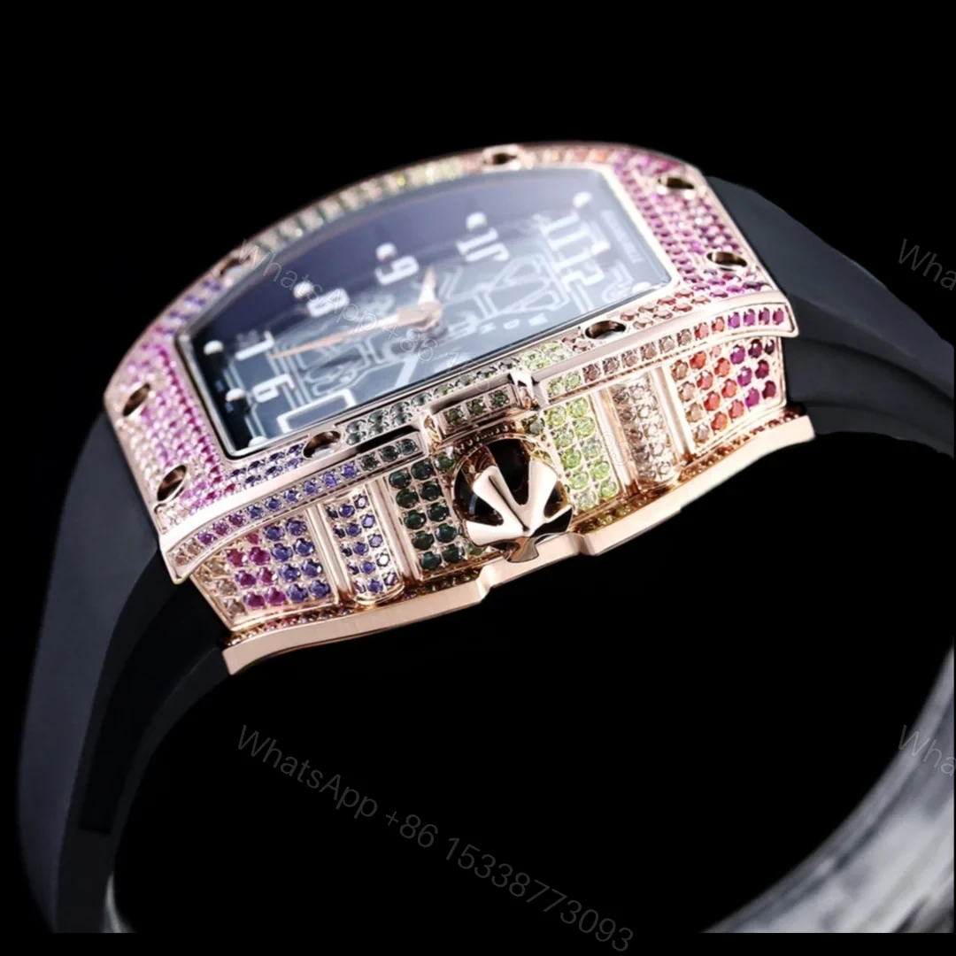 View 5 of Richard Mille RM67-01 Automatic Ultra Thin Skeleton Watch 38/48MM Barrel Case Digital Hour Markers Premium Edition RM-RM67-01-ULTRA-SKL-38