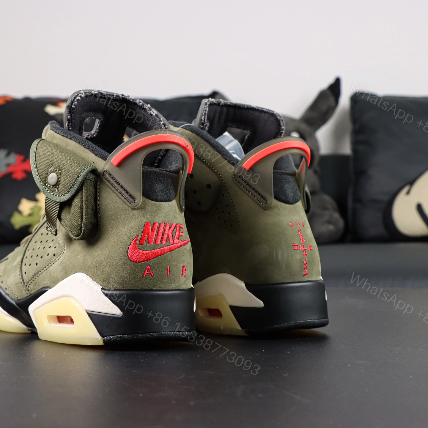 View 5 of Travis Scott x Air Jordan 6 medium olive Reps