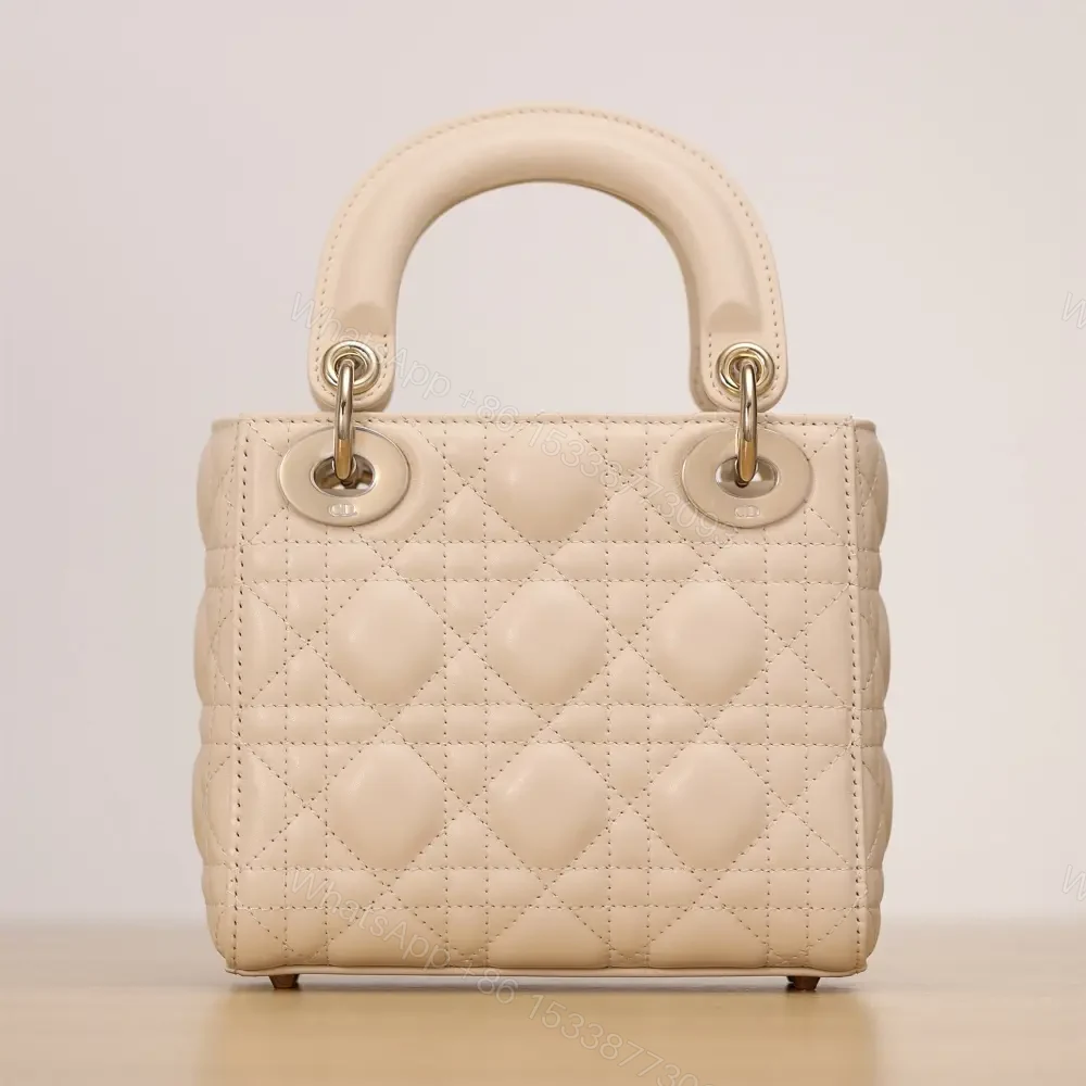 View 2 of 高仿Dior*Lady系列M0505M63U淺象牙色三格單肩包Mini免檢版
