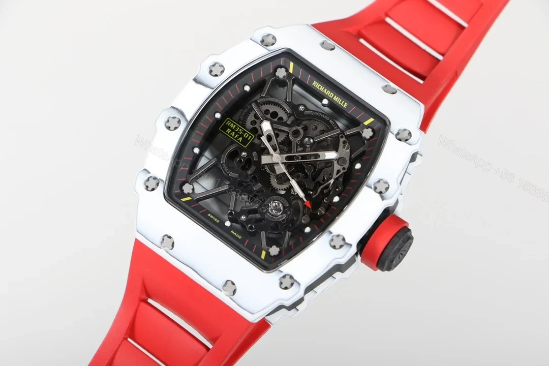 View 2 of Richard Mille RM35-01 NTPT Carbon Fiber RMUL3 White Gemstone Suspension Men’s Watch RM35-01-NTPT-WGEM-RM3
