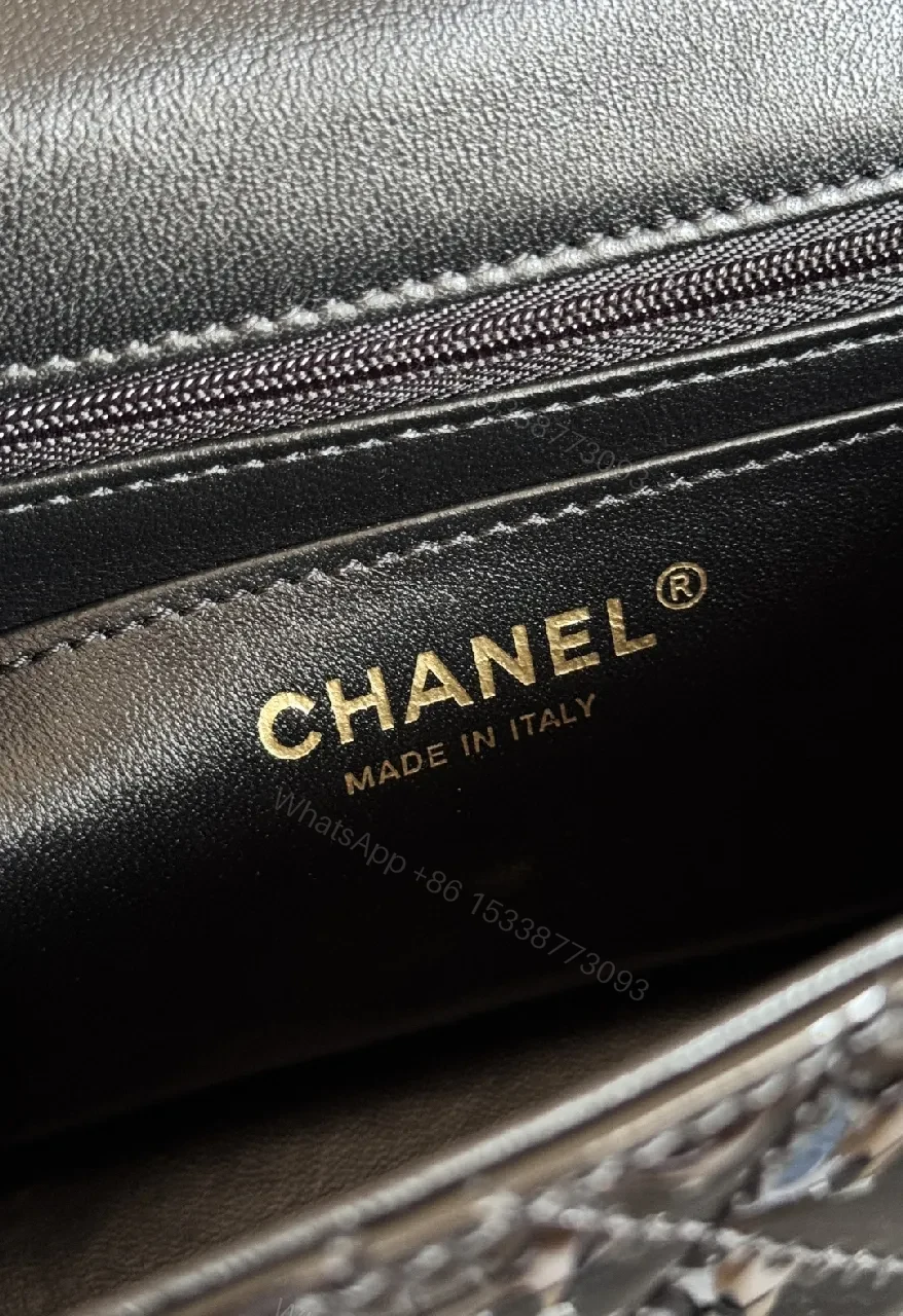 View 2 of Black Velvet Quilted Bag - Chanel-Inspired Flap Handbag