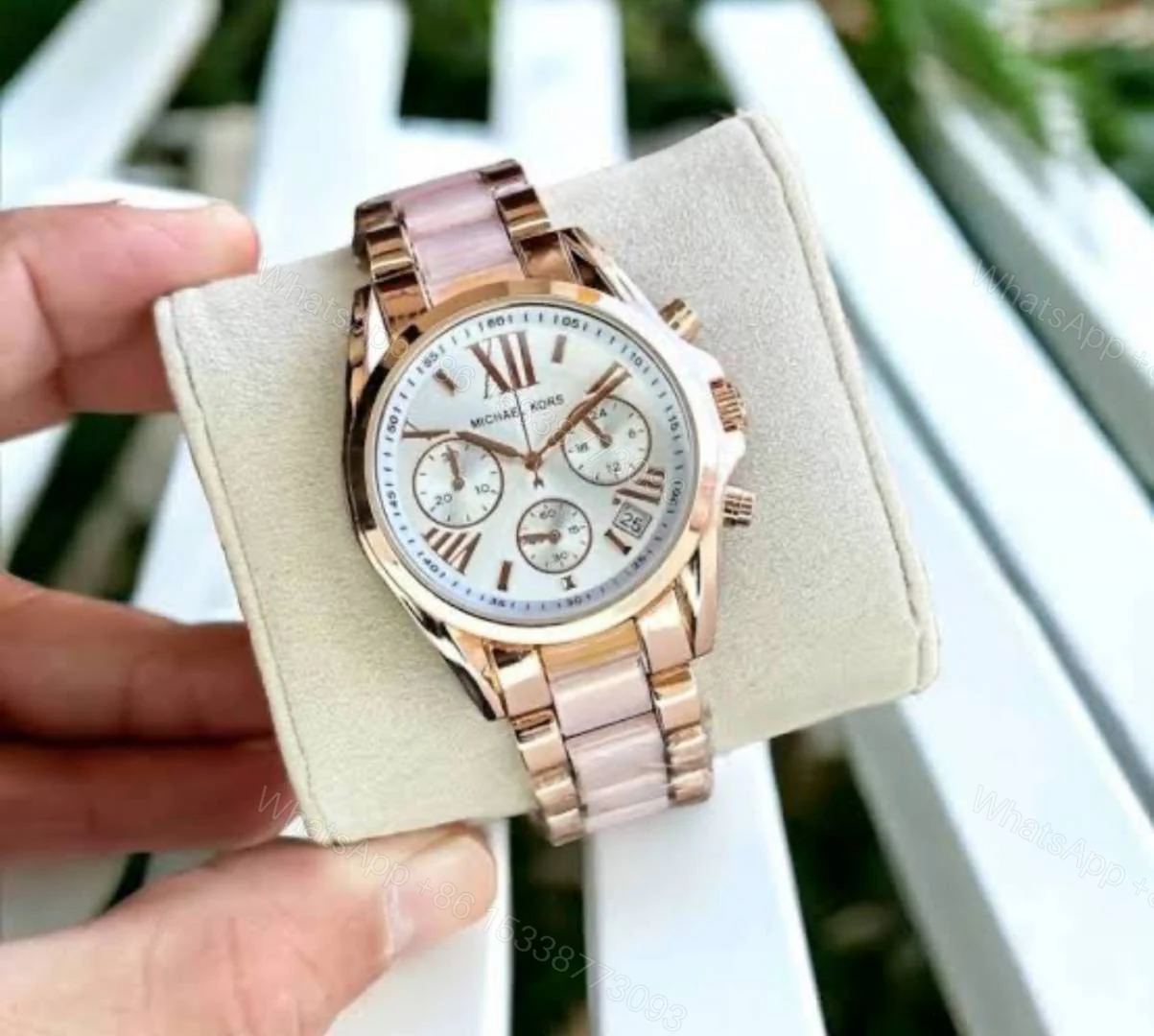 View 2 of First Copy Michael Kors Bradshaw Rose Gold White Dial Women’s Analog Watch