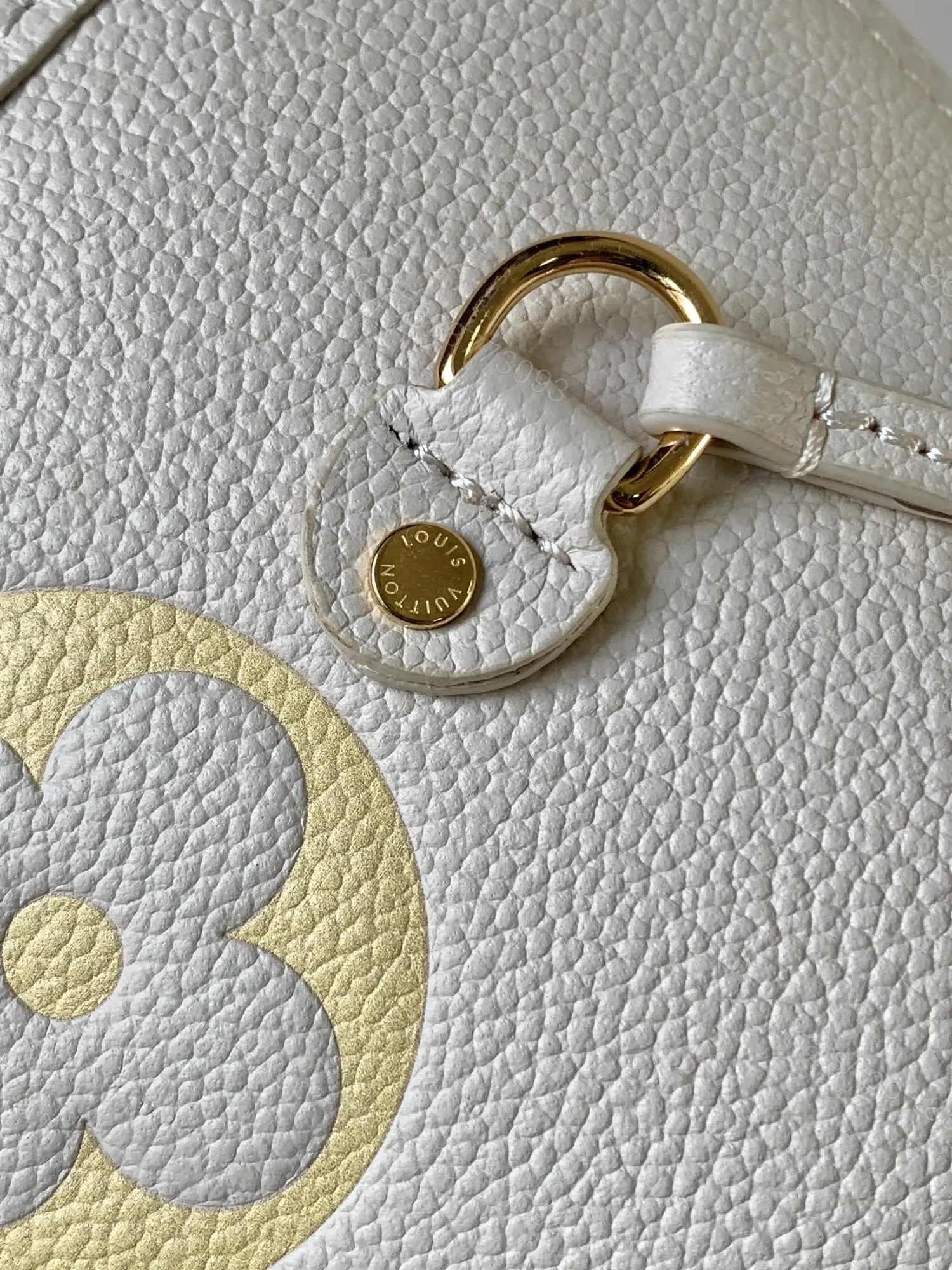 View 4 of LV NEVERFULL MM TOTE BAG 32 IN WHITE MIX ORANGE CALFSKIN