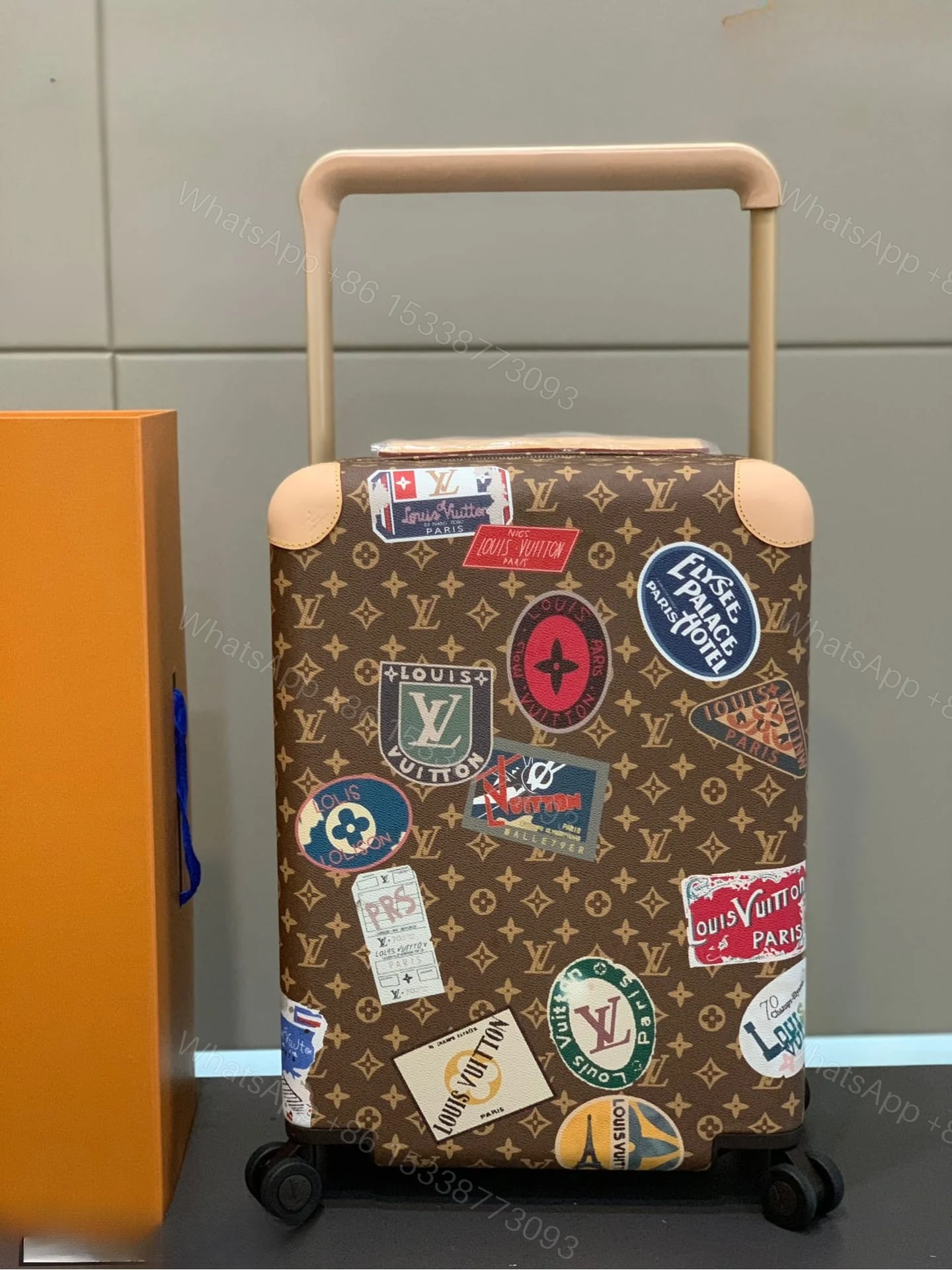 View 2 of Louis Vuitton Horizon 55 Suitcase Monogram Coated Canvas Sticker Prints 55Cm M24959
