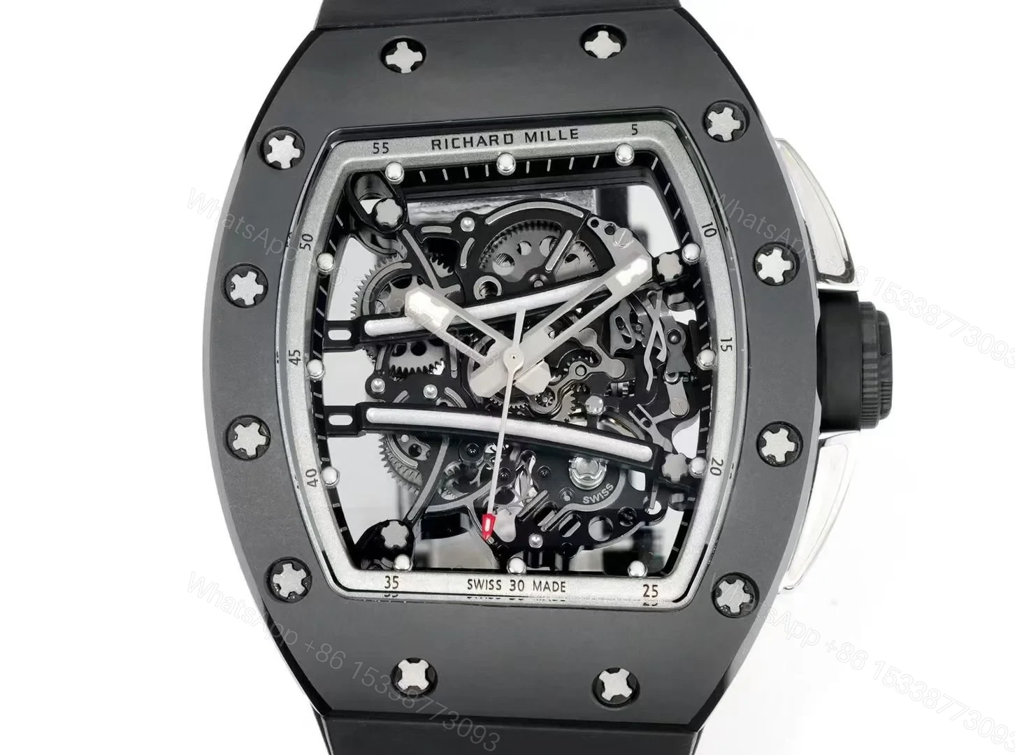 View 2 of Richard Mille RM61-01 Watch TZP-N Zirconia Ceramic NTPT Carbon Fiber Case Skeleton Dial RMUL2 Manual Winding Movement Yellow Green Suspended Bridge Sports Edition RM61-01-ZC-NTPT-YG-RMUL2