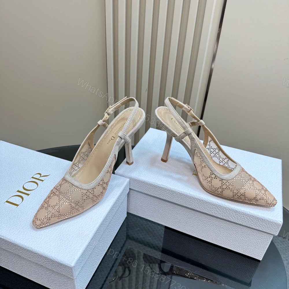 View 6 of 高仿Dior*Capture系列KCV301網鑽細高踭鞋10CM裸色免檢版