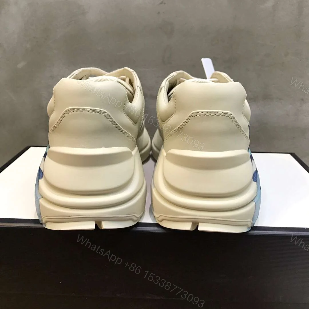 View 5 of GUCCI RHYTON LEATHER SNEAKER WITH WAVE
