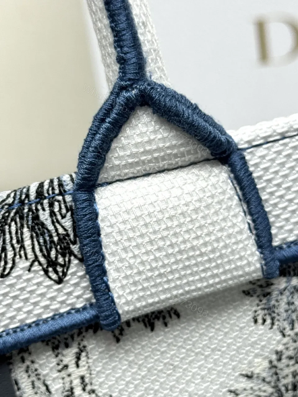 View 8 of Bold Coastal Canvas Tote: Structured, Palm-Print Tote