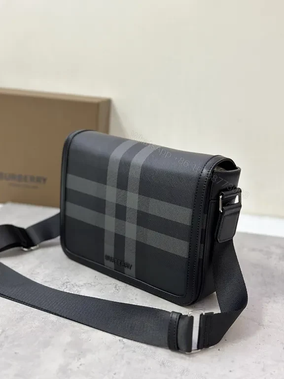 View 5 of Graphite Burberry Crossbody â€” Luxe Everyday Carry, Matte Hardware