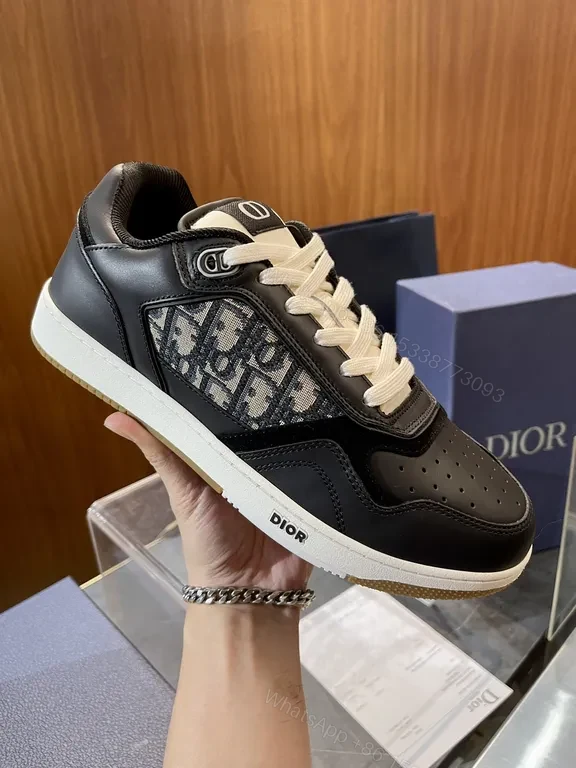View 8 of Refined Dior-Inspired High-Top Sneakers with Monogram Detailing