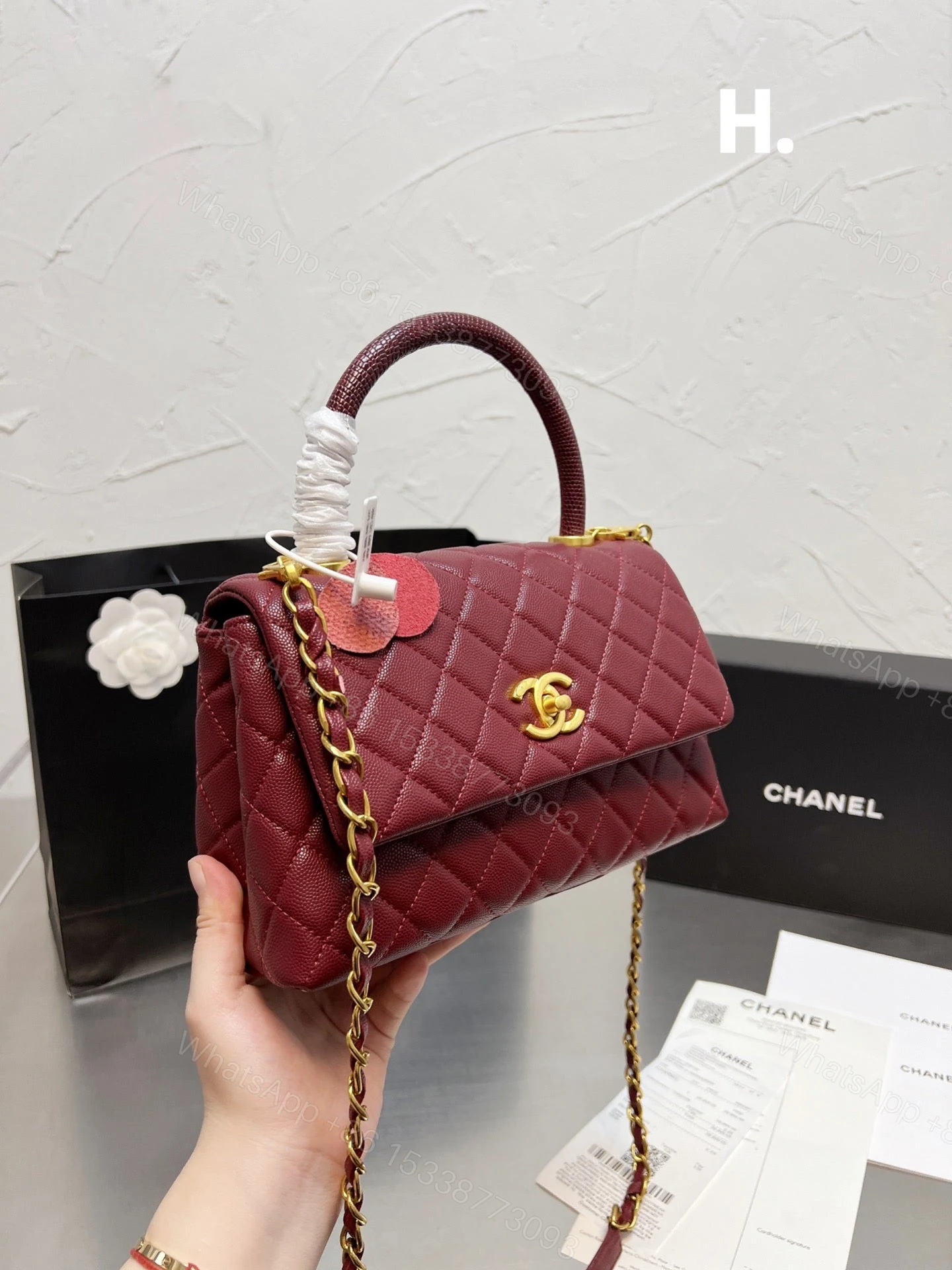 View 6 of Chanel Medium Coco Handle Bag