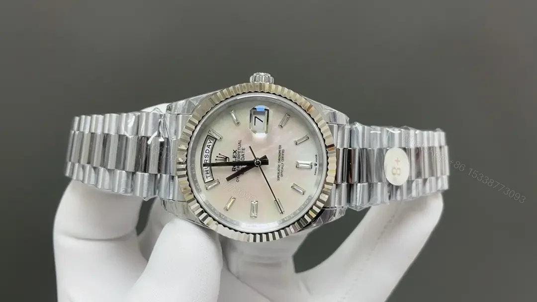 View 5 of Rolex Day-Date Silver Dial 40MM President Bracelet Premium Edition 228236-0002