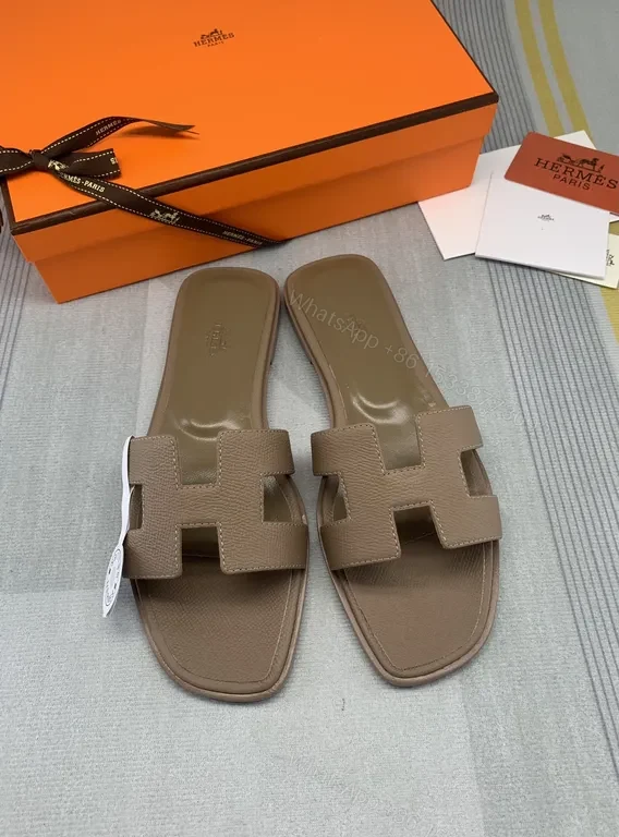 View 6 of Taupe Calfskin H-Cut Leather Sandals - Luxe Comfort