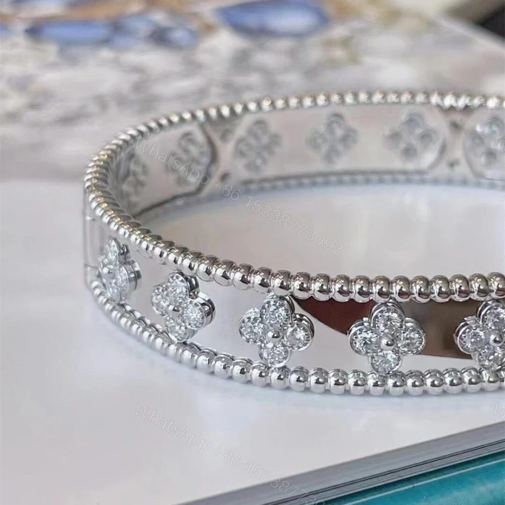 View 9 of 高仿首飾VanCleef&Arpels*RN9ES00萬花筒手鐲寬版白金款