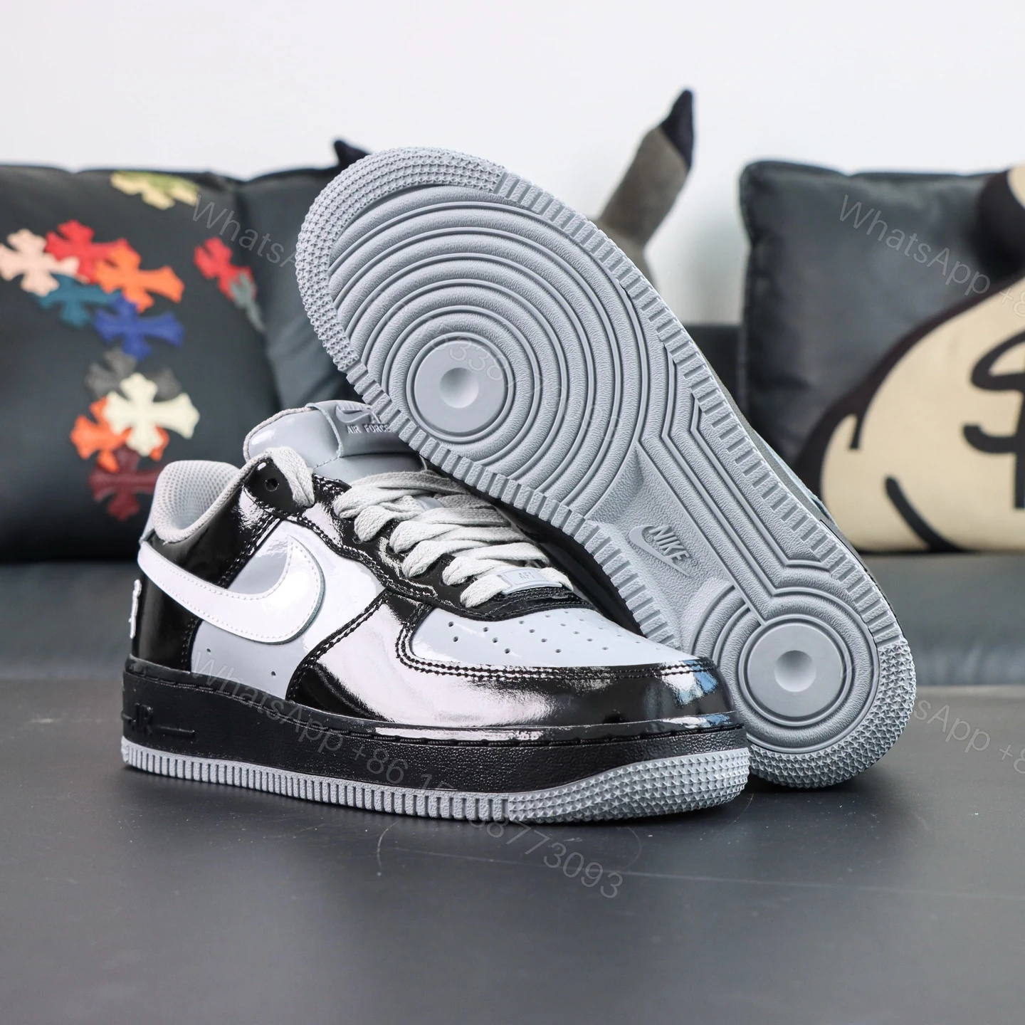 View 3 of Central Cee x Air Force 1 Low Black White Grey