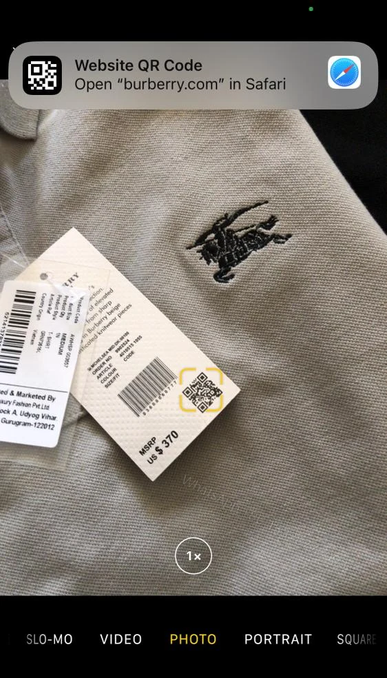 View 3 of FIRST COPY BURBERRY PREMIUM COTTON LYCRA POLOS
