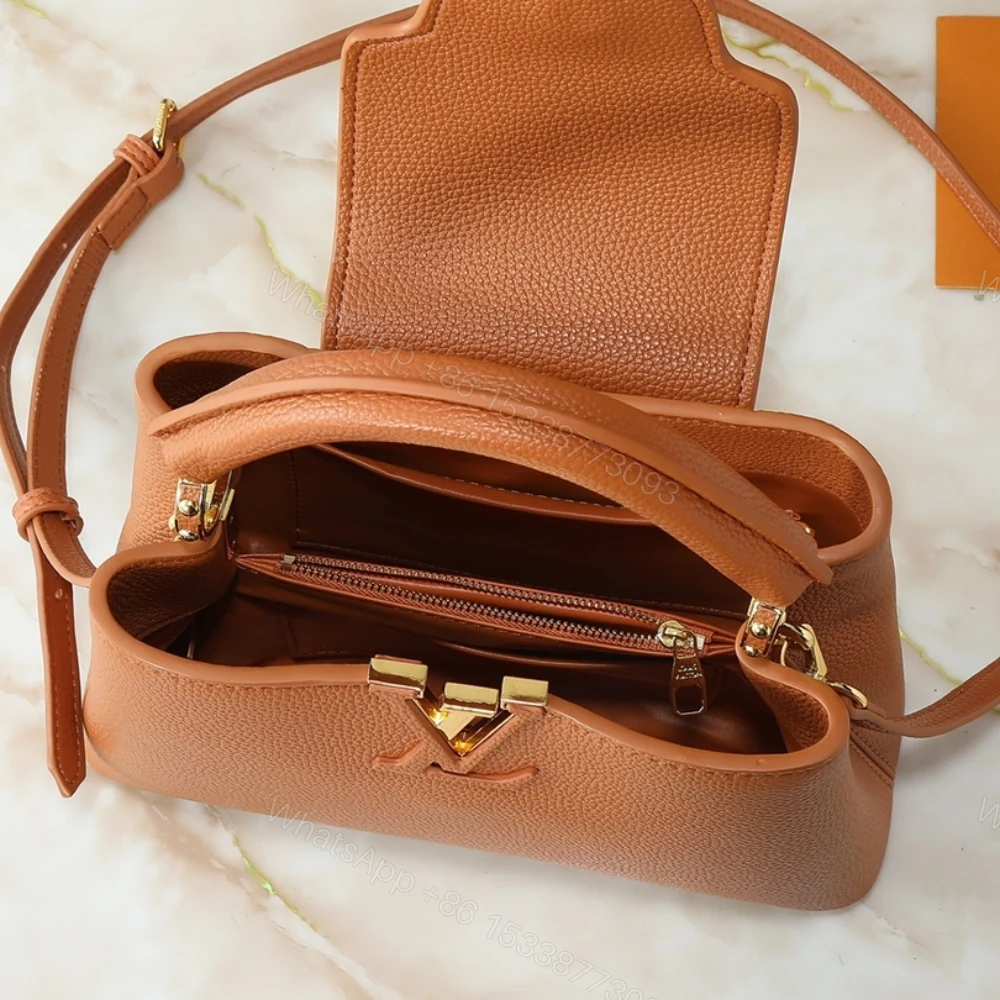 View 8 of Louis Vuitton Capucines BB Tan Brown 27Cm M25089