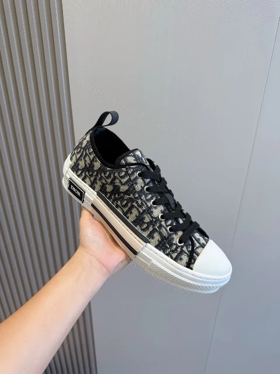 View 6 of Black & White Monogram Sneaker: Luxe Everyday Comfort