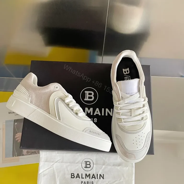 View 5 of Cream-Tone Calf Leather Sneakers: Luxury Everyday Comfort