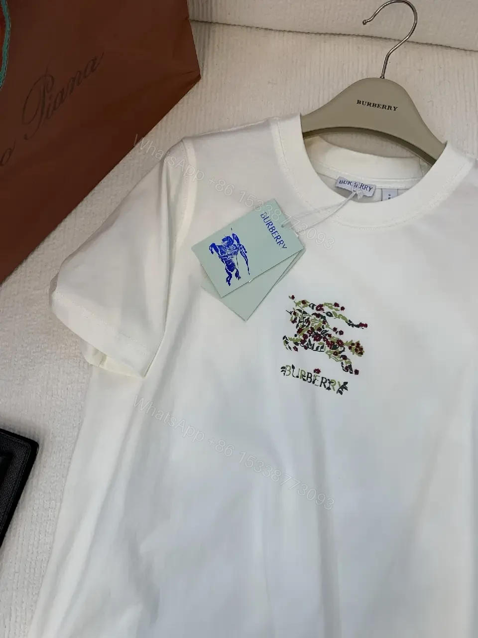 View 2 of White Cotton Tee with Subtle Embroidery, Minimalist Luxe, Essential Comfort