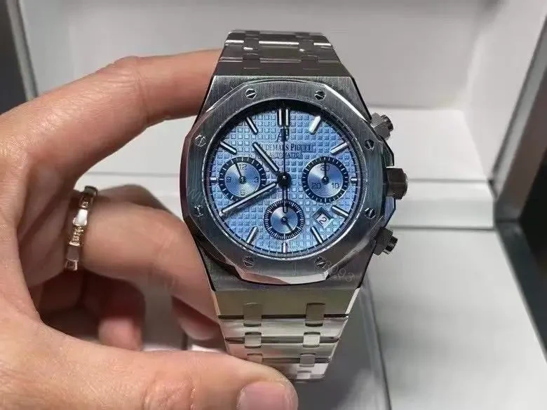View 3 of Replica Audemars Piguet Royal Oak Selfwinding Chronograph Blue 26317BC.OO.1256BC.01