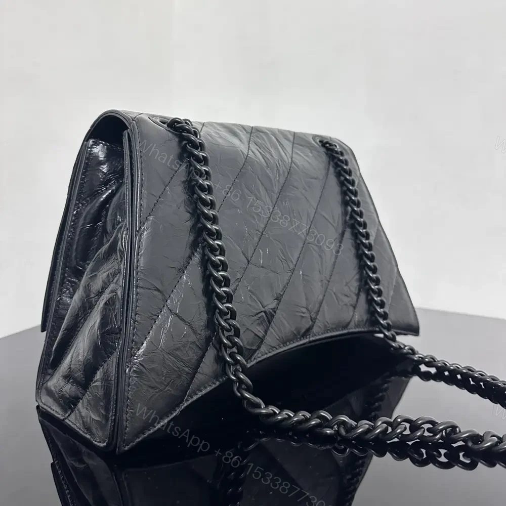 View 6 of 高仿BalenciagaCrush沙漏包油蠟黑S