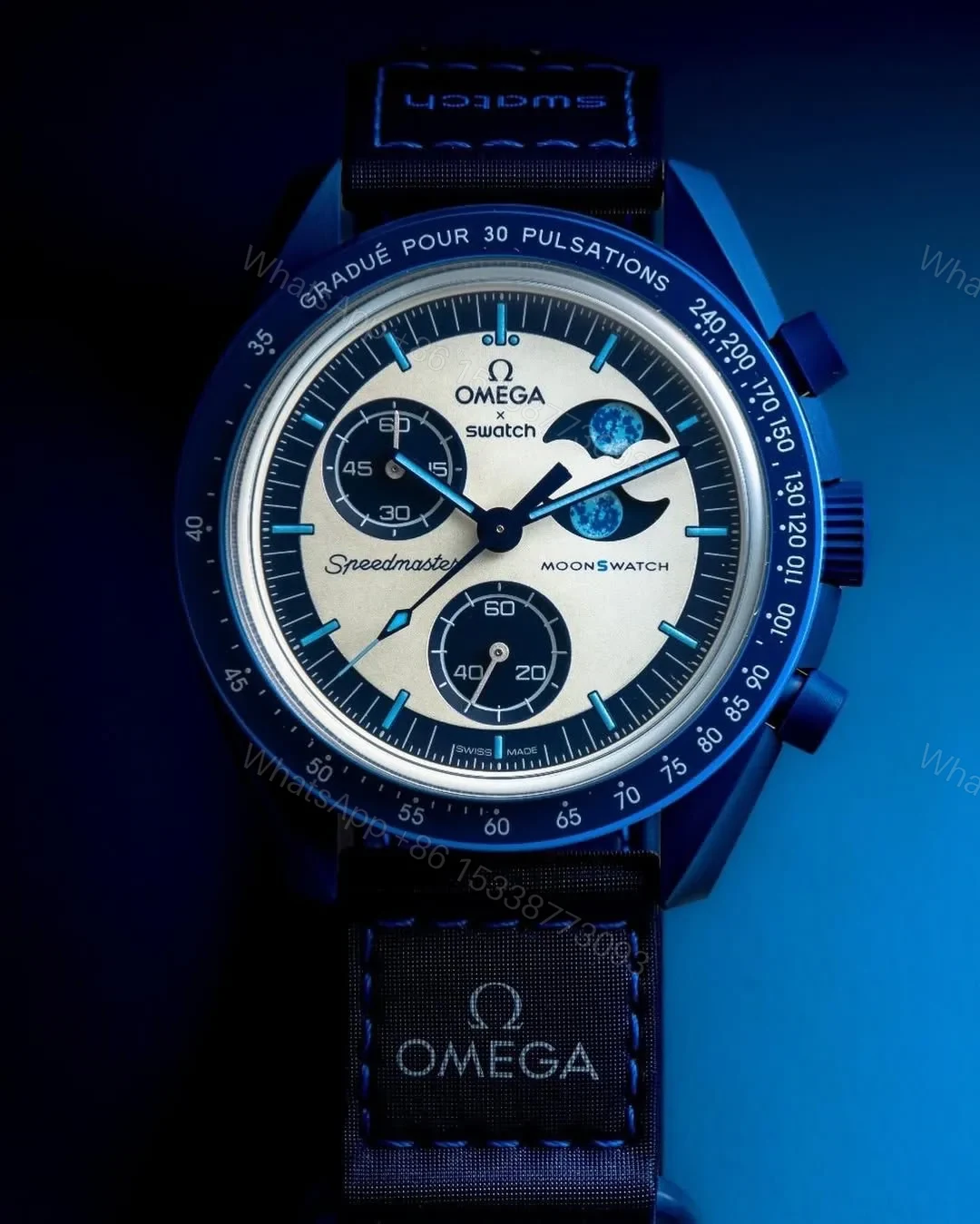 View 2 of Swatch x Omega Blue