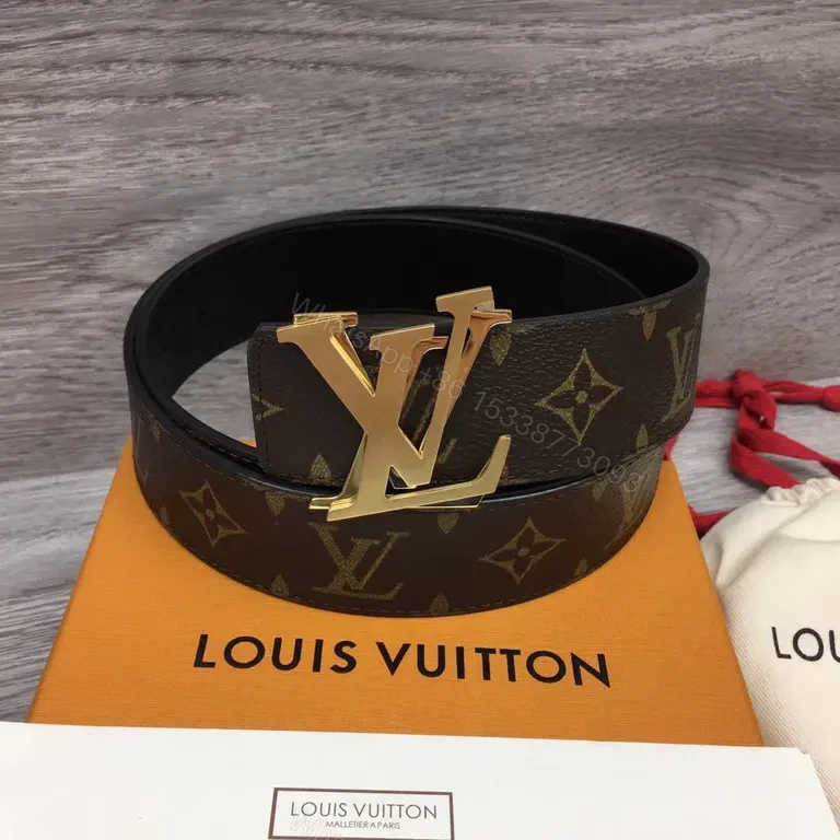 Monogram Signature Belt: Gold Buckle, Coated Canvas Belt — view 1