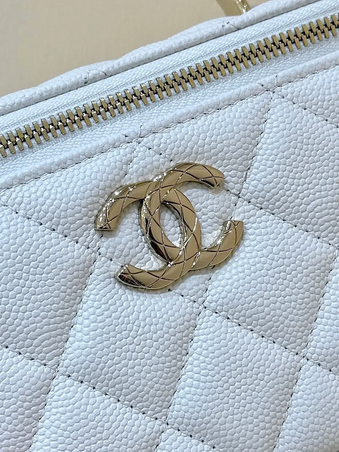 View 9 of Chanel Vanity Case Small White Gold Hardware