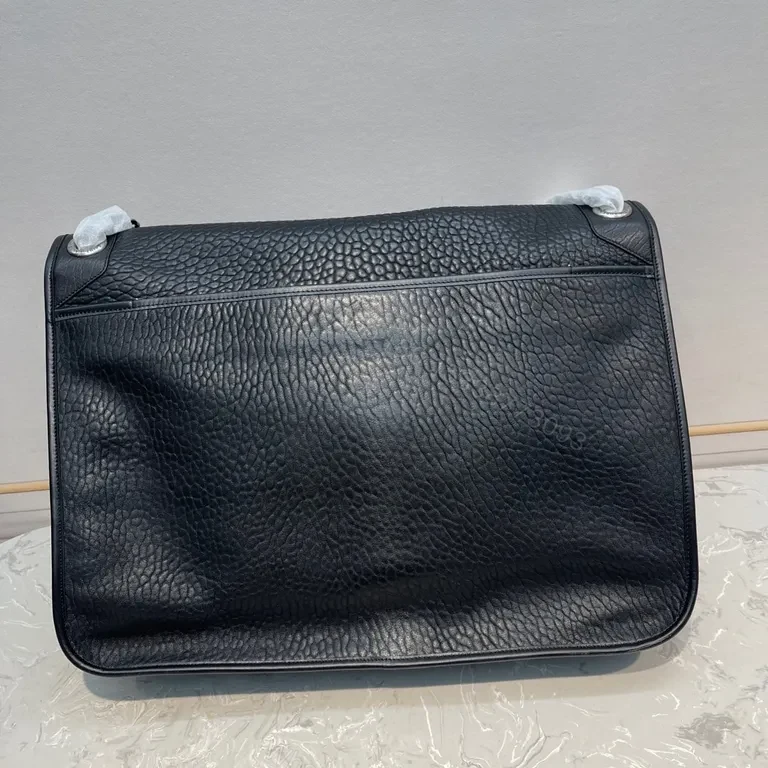 View 6 of Pebble Leather YSL-Inspired Shoulder Bag â€” Structured, Luxe