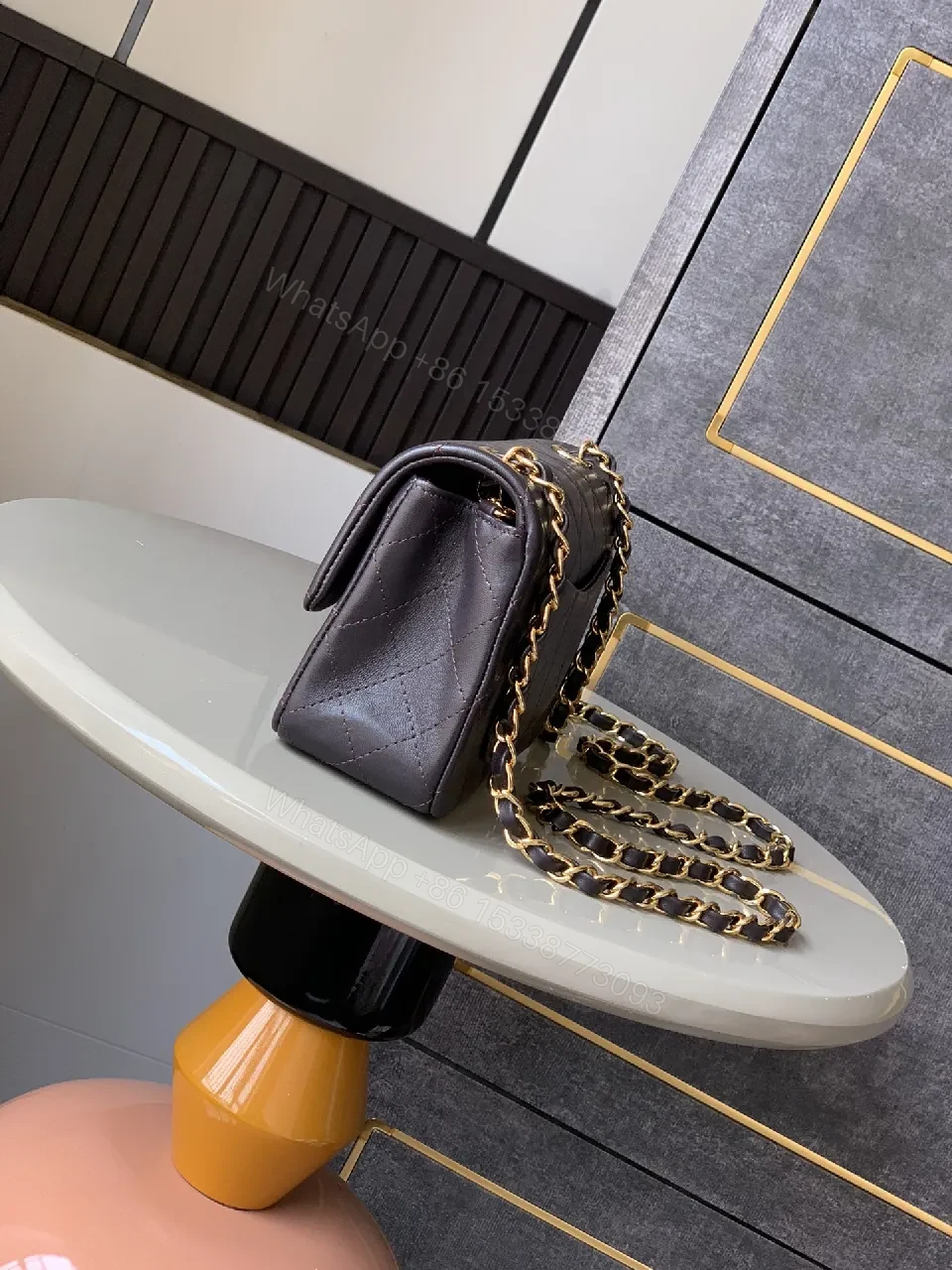 View 2 of Quilted Gold-Hardware Crossbody Bag: Day-to-Night Style