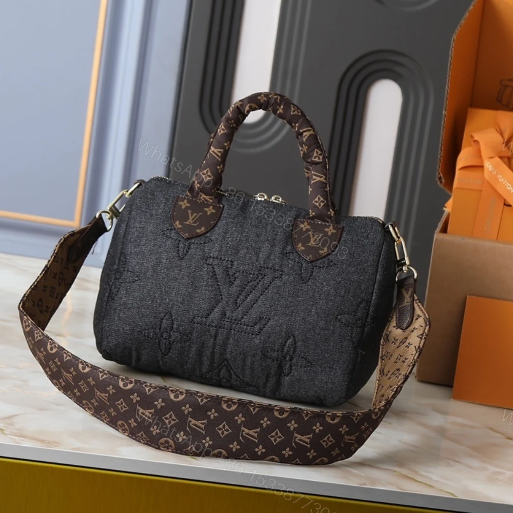 View 4 of Louis Vuitton Speedy Bandouliere 25 Black Jeans 25Cm M26956