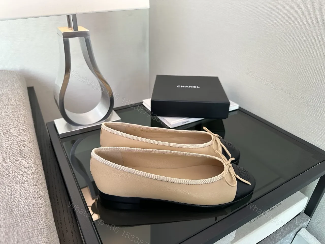 View 8 of Two-Tone Ballet Flats with Subtle Designer Toe Detail
