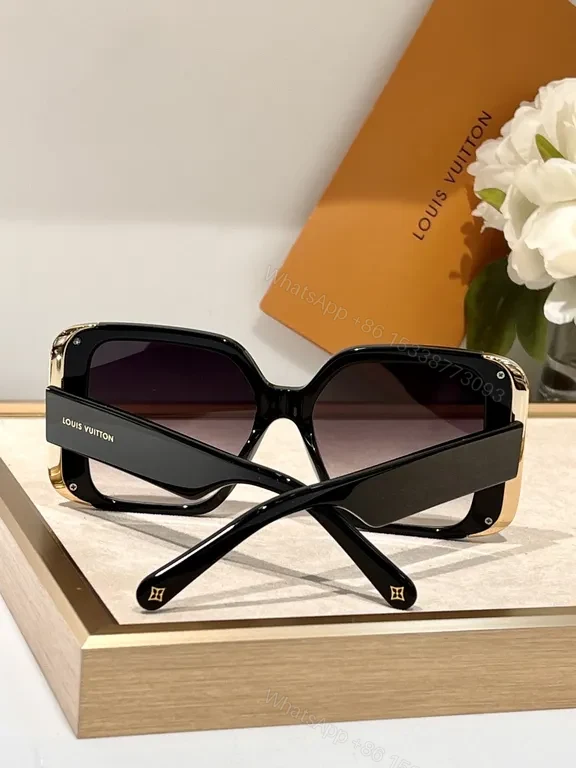 View 2 of Louis Vuitton Oversized Square Sunglasses - Premium Acetate, UV400 Protection