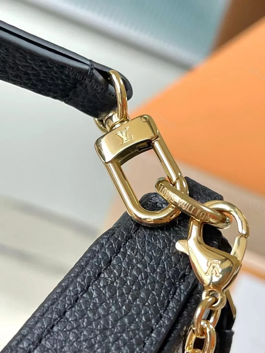 View 5 of Louis Vuitton LV Easy Pouch On Strap Super Handbags Black 19×11.5x3cm