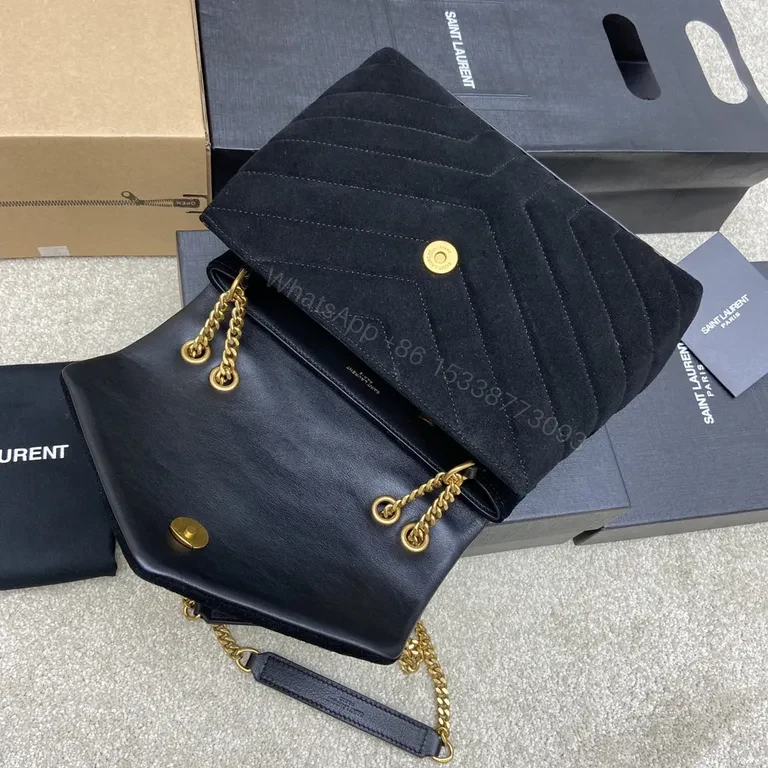 View 5 of Chic Velvet Shoulder Bag with Gold Hardware