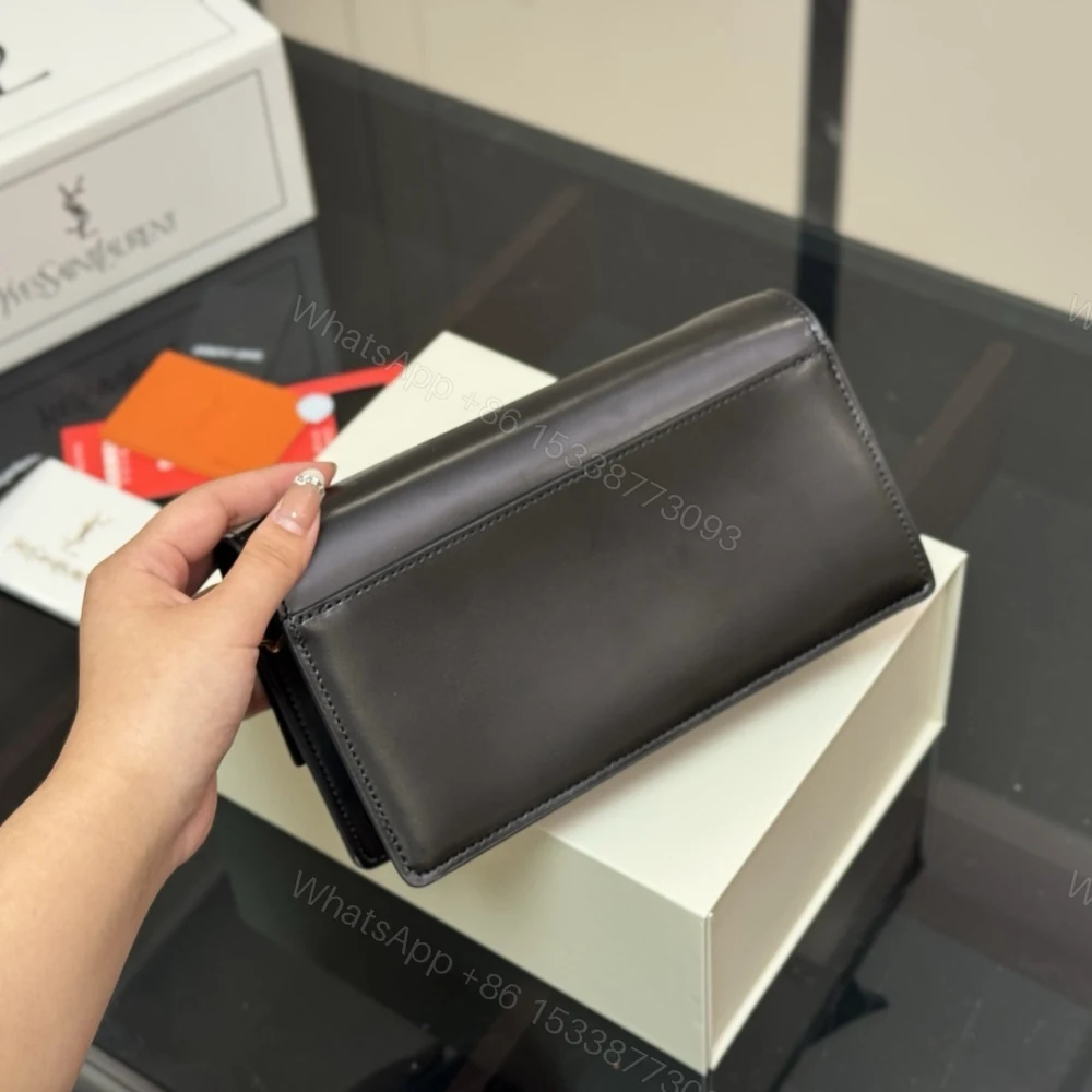 View 6 of Saint Laurent Sunset Clutch Black 22Cm