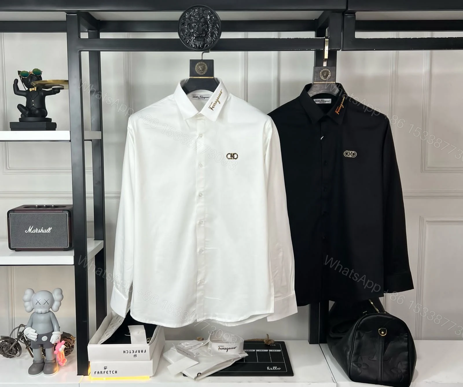 View 4 of First Copy Salvatore Ferragamo Imported Cotton Lycra Fabric Full Sleeve Shirts